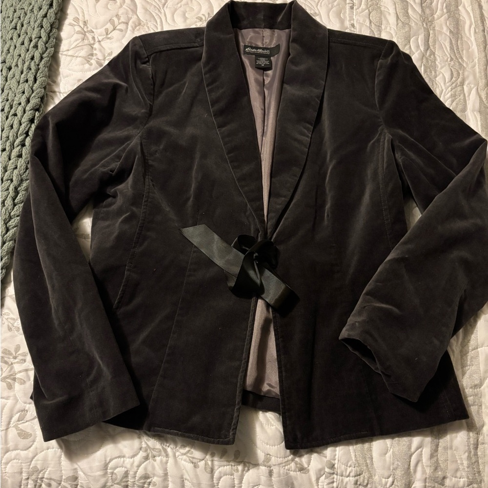 Eddie Bauer Black Velvet Women's Blazer